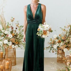 Emerald Green Velvet Dress - Dylan Style - Revelry